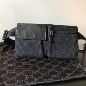 GUCCI Monogram Small Belt Bag Black